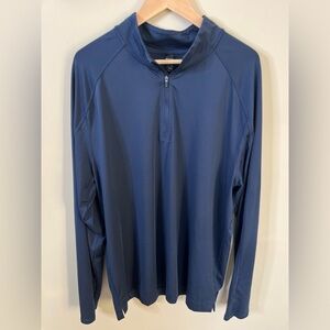 Rhone Courtside Quarter Zip Long Sleeve Pullover Navy Size XXL